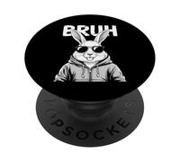 Bruh Bunny Face With Sunglasses Easter Day for Boys Men Kids PopSockets PopGrip Adesivo