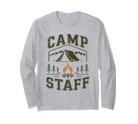 Bruh Camp Staff Host Squad Camper Avventura Campeggio Smore Maglia a Manica