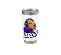 Bruh Capybara Videogiochi Divertente Controller Console per PC Gamer Bicchiere termico in acciaio inox doppia parete