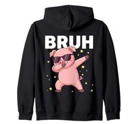 Bruh Dabbing - Occhiali da Sole a Forma di Maiale, con Simpatici Animali Felpa con Cappuccio