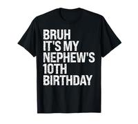 Bruh, è il decimo compleanno di mio nipote, OMG, Prince Crown Funny Maglietta