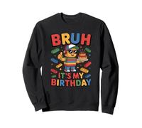 Bruh È Il Mio Compleanno Building Blocks Boy Birthday Felpa