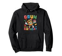 Bruh È Il Mio Compleanno Building Blocks Boy Birthday Felpa con Cappuccio