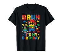 Bruh È Il Mio Compleanno Building Blocks Boy Birthday Maglietta