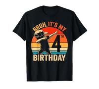 Bruh È il mio quarto compleanno Dabbing Sono il mio compleanno di 4 anni Maglietta