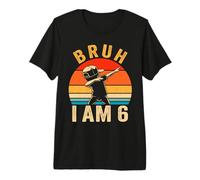 Bruh È Il Mio Sesto Compleanno Dabbing Sono Il Mio Compleanno di 6 Anni Maglietta Premium