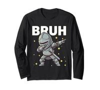 Bruh Funny Dabbing Knight per Bambini e Ragazzi Medieval Lover Maglia a Manica