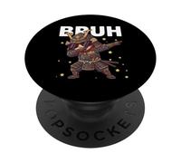 BRUH Funny Dabbing Samurai Bambini Ragazzi Giapponese Storia Amante PopSockets PopGrip Adesivo