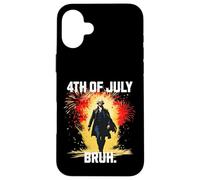Bruh George Washington Fireworks 4 luglio Ragazzi Bambini Custodia per iPhone 16 Plus
