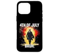 Bruh George Washington Fireworks 4 luglio Ragazzi Bambini Custodia per iPhone 16 Pro Max