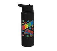 Bruh Giocare Blocco Costruzione Mattoni Builder Gamer Stainless Steel Insulated Water Bottle