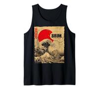 Bruh Great Wave Kanagawa Vintage Giapponese Surf Capybara Canotta