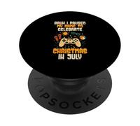 Bruh Ho messo in pausa il mio gioco per festeggiare il Natale a luglio Kids PopSockets PopGrip Adesivo