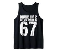 Bruh I'm 2 But One-Day I'll Be 67 Retro 2nd Birthday Kids Canotta