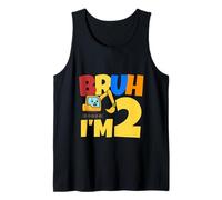 Bruh Im 2 Costruzione di escavatori 2 Anni Bambino 2 ° Compleanno Canotta