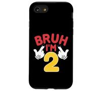 Bruh I'm 2 Year Old Regali Ragazzi Ragazze It's My 2nd Birthday Custodia per iPhone SE (2020) / 7/8