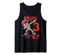 Bruh I'm 3 But One-Day I'll Be 67 Retro Third Birthday Kids Canotta