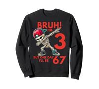 Bruh I'm 3 But One-Day I'll Be 67 Retro Third Birthday Kids Felpa