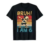 Bruh I'm 6 Six 6th Birthday Dabbing 6 Years Boy Kids Dab Maglietta