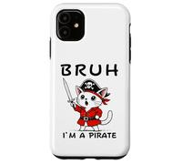 Bruh I'm A Pirate Cute Cat Halloween o festa di compleanno per bambini Custodia per iPhone 11