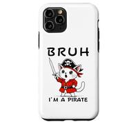 Bruh I'm A Pirate Cute Cat Halloween o festa di compleanno per bambini Custodia per iPhone 11 Pro