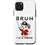 Bruh I'm A Pirate Cute Cat Halloween o festa di compleanno per bambini Custodia per iPhone 11 Pro Max