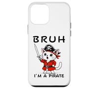 Bruh I'm A Pirate Cute Cat Halloween o festa di compleanno per bambini Custodia per iPhone 12 mini