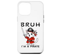 Bruh I'm A Pirate Cute Cat Halloween o festa di compleanno per bambini Custodia per iPhone 12 Pro Max