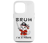 Bruh I'm A Pirate Cute Cat Halloween o festa di compleanno per bambini Custodia per iPhone 13 Pro