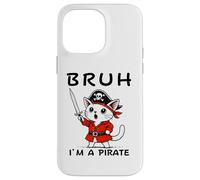 Bruh I'm A Pirate Cute Cat Halloween o festa di compleanno per bambini Custodia per iPhone 14 Pro Max