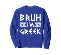 Bruh I'm Gr ivertente Festival Greco Antico Ragazzi greci Felpa