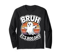 Bruh It's Boo Day Funny Ghost Meme - Bruh Halloween Maglia a Manica