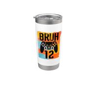 Bruh Its My 12th Birthday 12 Anno vecchio videogioco Gamer Bicchiere termico in acciaio inox doppia parete