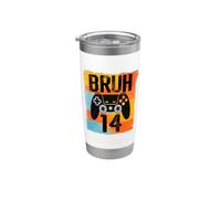 Bruh Its My 14th Birthday 14 Anno vecchio videogioco Gamer Bicchiere termico in acciaio inox doppia parete