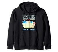 Bruh Its My 7th Birthday Signature Milestone Keepsake Fun Felpa con Cappuccio