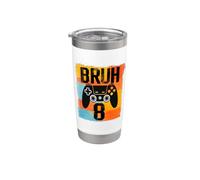 Bruh Its My 8th Birthday 8 Anno vecchio videogioco Gamer Bicchiere termico in acciaio inox doppia parete