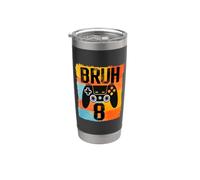 Bruh Its My 8th Birthday 8 Anno vecchio videogioco Gamer Bicchiere termico in acciaio inox doppia parete