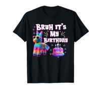 Bruh It's My Birthday Piñata Donkey Gamer Tee Cinco de Mayo Maglietta