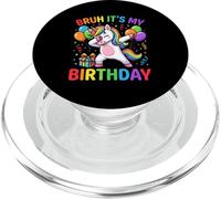 Bruh It's My Birthday Unicorn Dab Rainbow Birthday Party PopSockets PopGrip per MagSafe