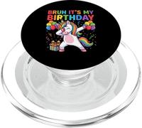 Bruh It's My Birthday Unicorn Dab Rainbow Birthday Party PopSockets PopGrip per MagSafe