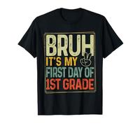 Bruh It's My First Day Of 1st Grade Back To School Ragazzi Bambini Maglietta