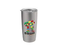 Bruh It's Pi Day Dabbing Pi Brick Blocks Brick Builder Bicchiere termico in acciaio inox doppia parete