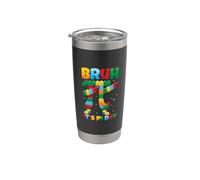 Bruh It's Pi Day Symbol Pi Mattoni Pi Blocchi Master Builder Bicchiere termico in acciaio inox doppia parete