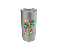 Bruh It's Pi Day Symbol Pi Mattoni Pi Blocchi Master Builder Bicchiere termico in acciaio inox doppia parete