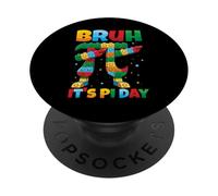 Bruh It's Pi Day Symbol Pi Mattoni Pi Blocchi Master Builder PopSockets PopGrip Adesivo