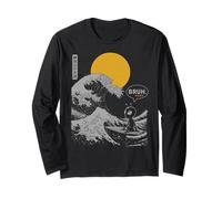 Bruh. La Grande Onda Kanagawa Giapponese Surf Alien Maglia a Manica
