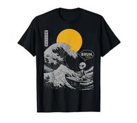 Bruh. La Grande Onda Kanagawa Giapponese Surf Alien Maglietta