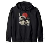 Bruh. La Grande Onda Kanagawa Japanese Surf Capibara Felpa con Cappuccio