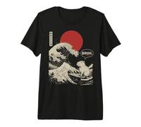Bruh. La Grande Onda Kanagawa Japanese Surf Capibara Maglietta Premium