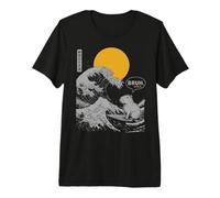 Bruh. La Grande Onda Kanagawa Japanese Surf Capibara Maglietta Premium
